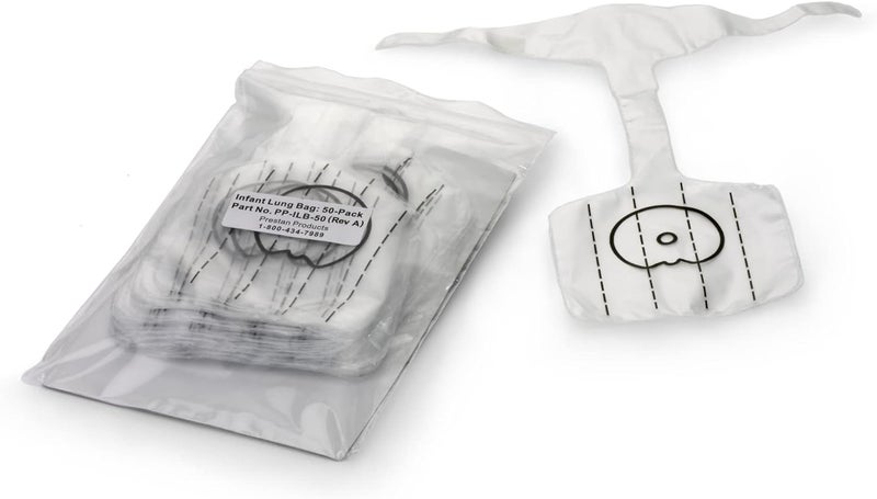 Prestan PP-ILB-50 Professional Infant Face-Shield Lung-Bag (Pack of 50) - Image 1